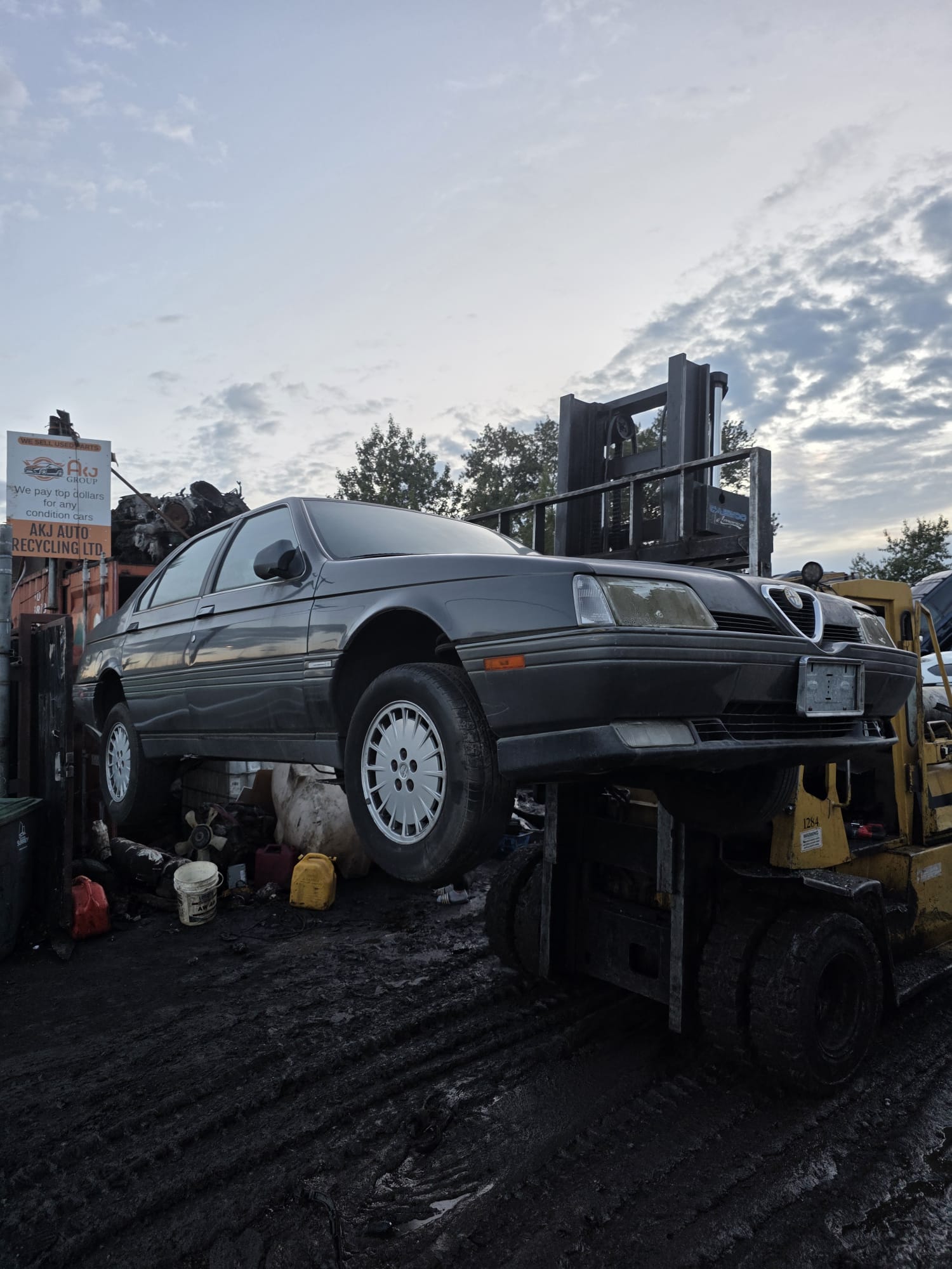 Dead car towed away from Collingwood for recycling
